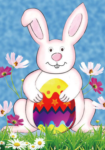 Easter Bunny Egg Garden Flag,  #cses0001g