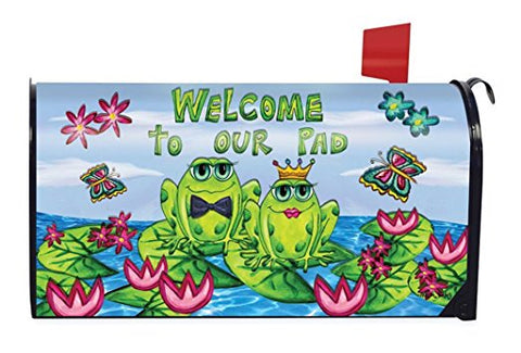 Frogs Couple Welcome Standard Size Mailbox Cover, #M00028