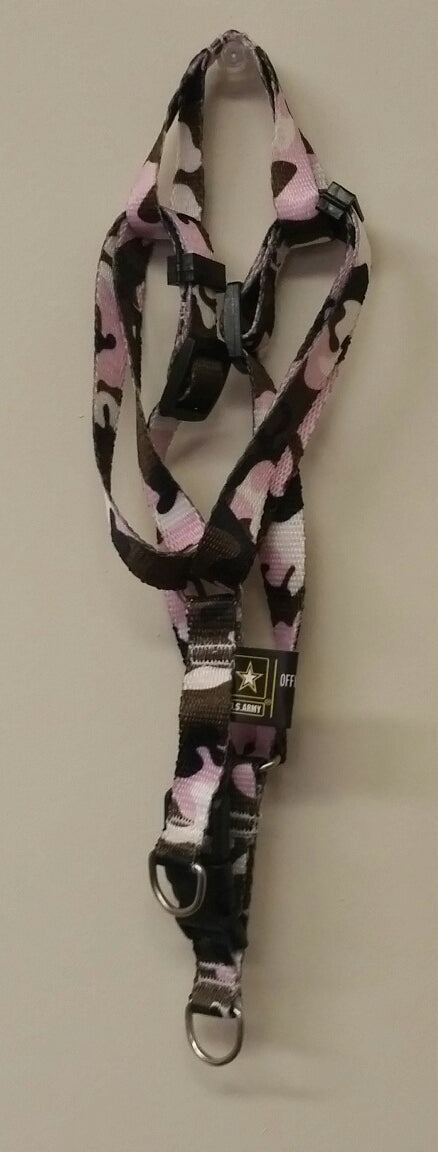 U.S Army Step-In Harness, Small, Pink Camo