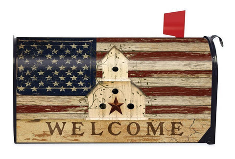 Americana Welcome Large Mailbox Cover, #L00118