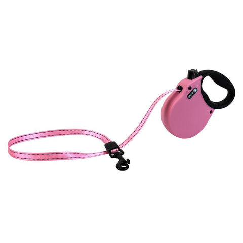 Pet Retractable Leash Pink Extra Small
