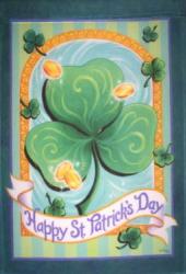 St. Patrick's Day House Flag, #0318fl