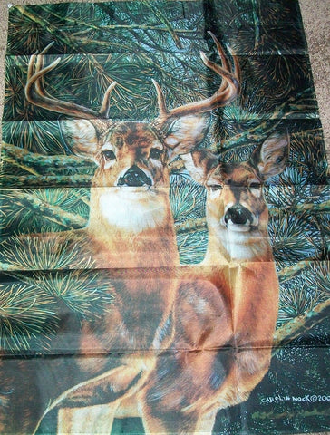 Two Deer in the Wood House Flag, #Z23800