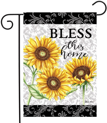 Bless This Home Sunflowers Garden Flag, #G01568