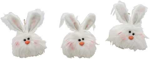 Angora Bunny Heads (Set of 3)