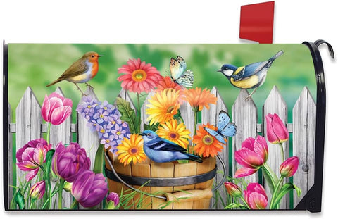 Birds And Blooms Standard Size Mailbox Cover, #M01953