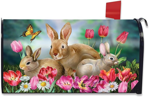 Bunny Family Standard Size Mailbox Cover, #M02219
