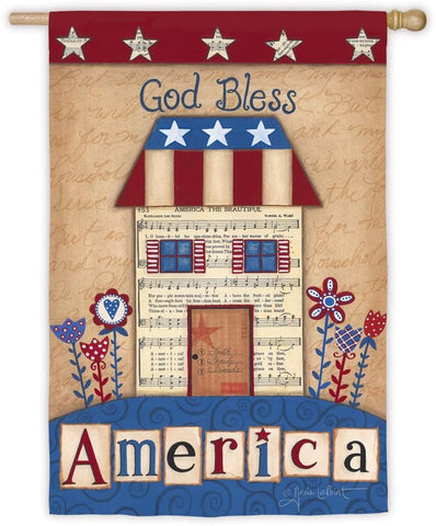 God Bless America House Flag, #13s2476