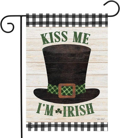 Kiss Me I'm Irish Hat Garden Flag, #G01940