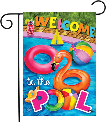Welcome To The Pool Garden Flag, #G01800