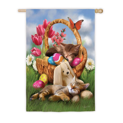 Hard Day with the Easter Bunny House Flag, #13a2738