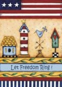 Let Freedom Ring Birdhouses Garden Flag,  #FS112