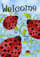 Ladybug Welcome Garden Flag,  # G00037