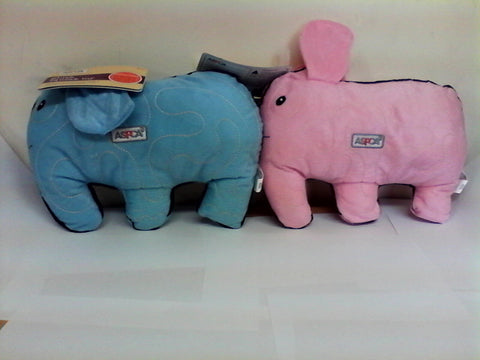 ASPCA 2pk Quilt Elephant Plush Squeak Toy