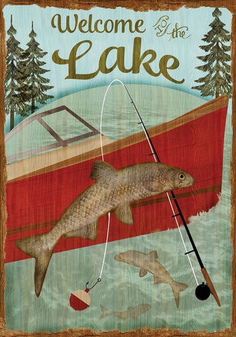 Welcome To The Lake House Flag,  #H00125