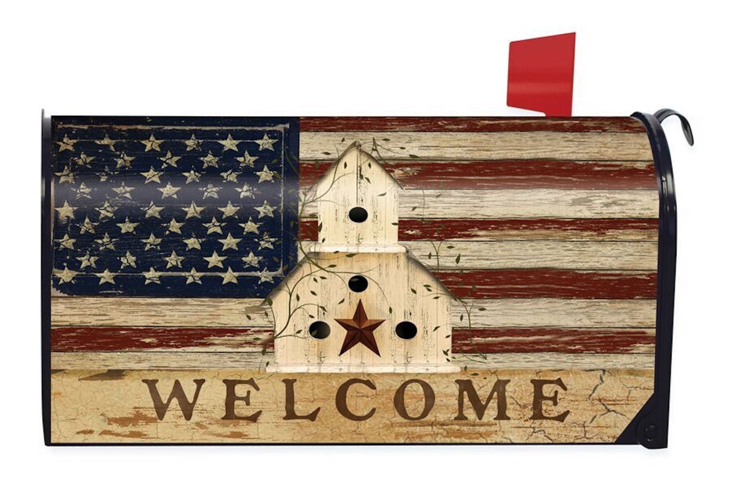 Americana Welcome Standard Size Mailbox Cover, #M00118