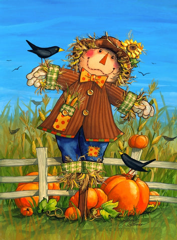 October Scarecrow Garden Flag, #G00069