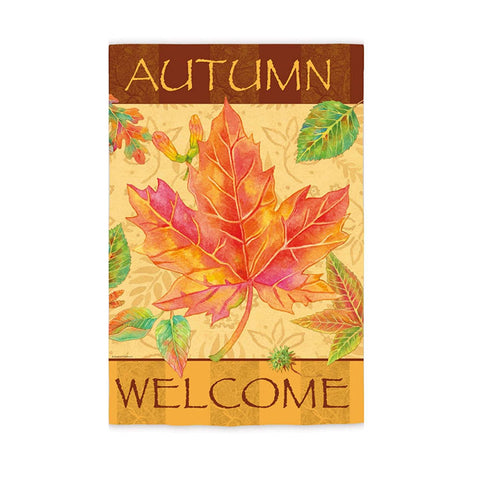 Welcome Autumn Leaves Garden Flag,  #14s2649