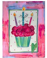 Wedding / Birthday Cupcake Garden Flag,  #b14gc2552