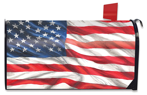 Waving American Flag Oversized Mailbox Cover, #L00590