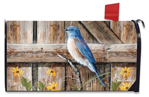 Bluebird Song Standard Size Mailbox Cover, #M00357