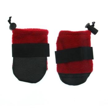Dog Booties Size Tiny, Red