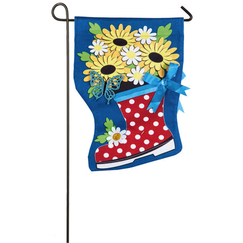 April Showers Burlap Garden Flag, #14b4807