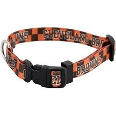 Adjustable Nylon Cleveland Browns Small Dog Collar