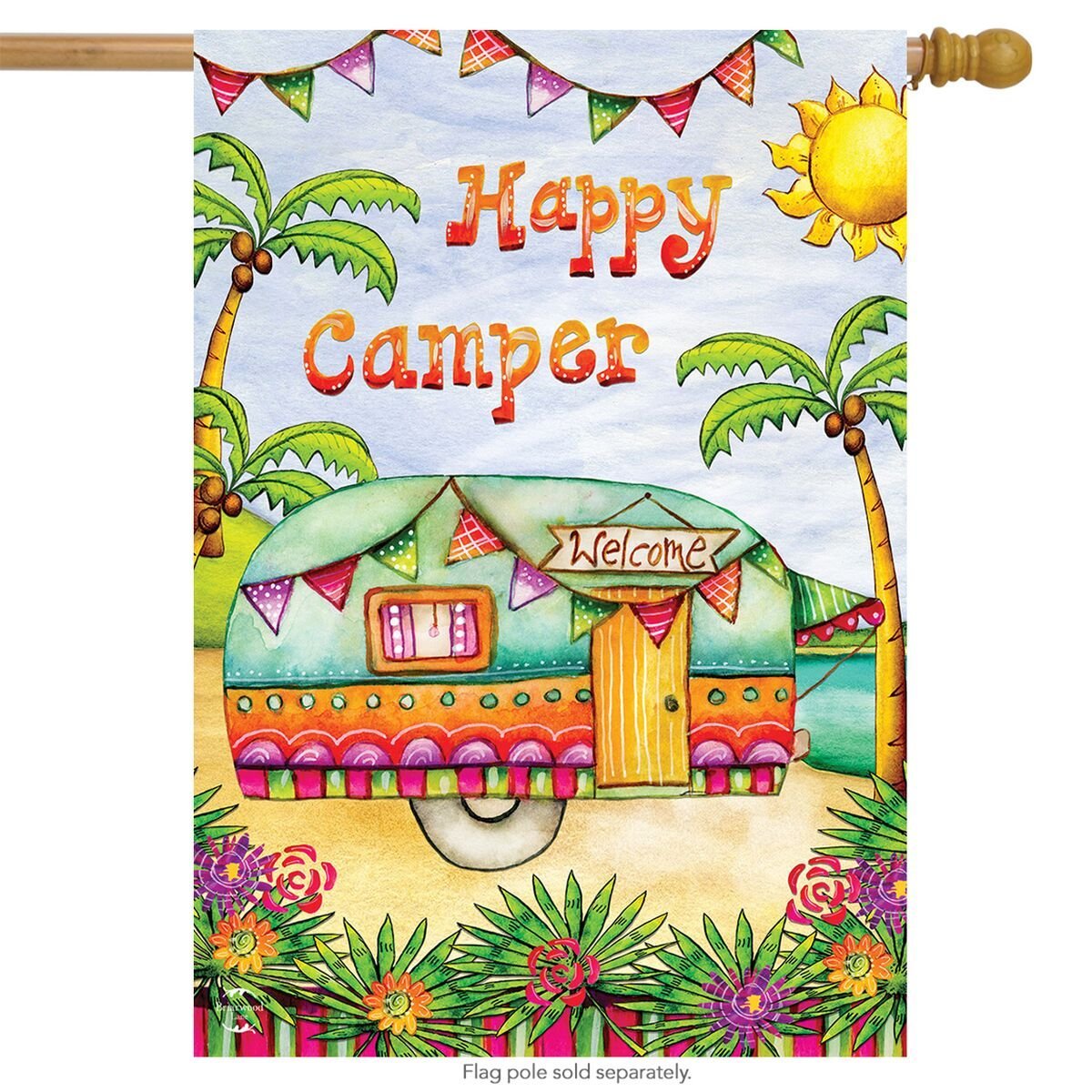 Tropical Camper Garden Flag, #G00594
