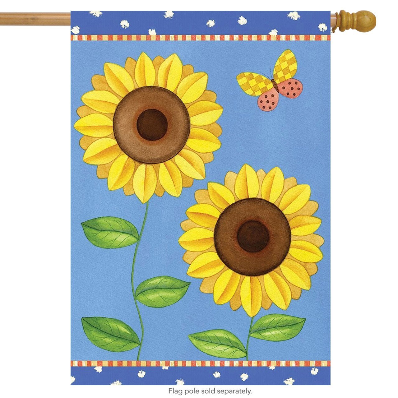 Summer Sunflowers Primitive House Flag, #H00329