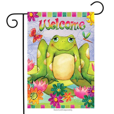 Happy Frog Garden Flag, #G00595