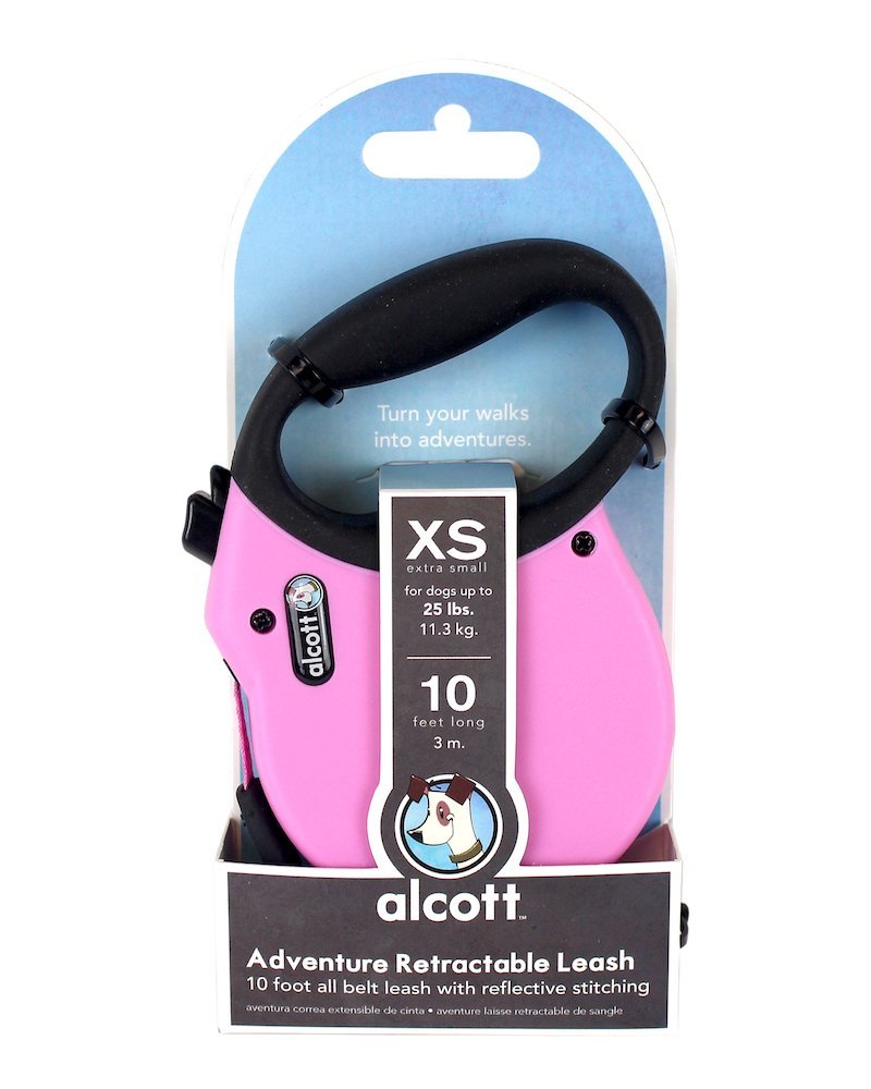 Pet Retractable Leash Pink Extra Small