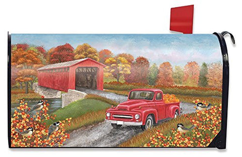 Autumn Bridge Large Mailbox Cover, L00510