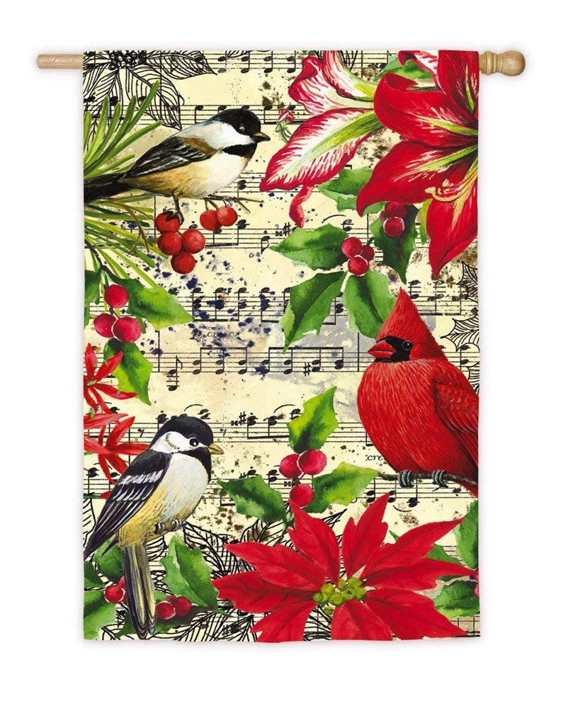 Winter Birds on Music House Flag, #13S3962