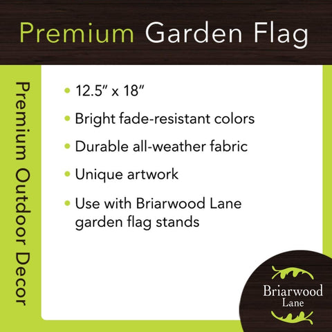 Embroidered Thin Blue & Red Line Garden Flag, #G00866
