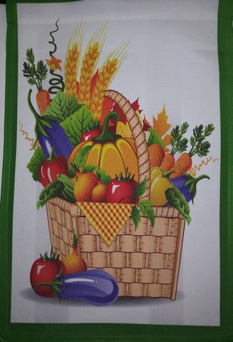 Autumn Pumpkin Basket Garden Flag, #FST010
