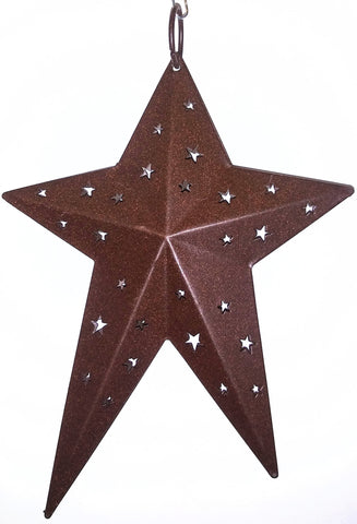 6" x 4.5" 3D Long Star Craft Ornament, Set of 4