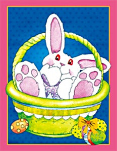 Bunny in Basket Garden Flag,  # cses0003g