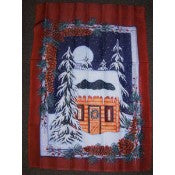 Snowy House Garden Flag, #9677fm / 9680fm
