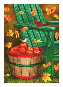 Adirondack Chair/Apples Garden Flag, #9897FM