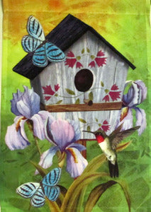 Birdhouse & Flower House Flag, #FL51