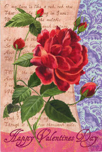 Valentine's Day Rose House Flag, #13s2226