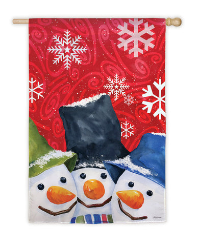 Snowmen Three House Flag, #131452
