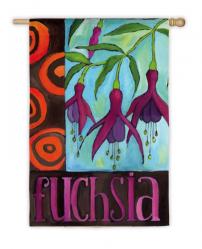 Fuchsia Flower House Flag, # 131657