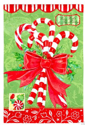 Sparkeling Candy Christmas Garden Flag,  #14s1399bl