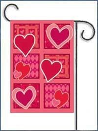 Valentine's Day Patchwork House Flag, #15522