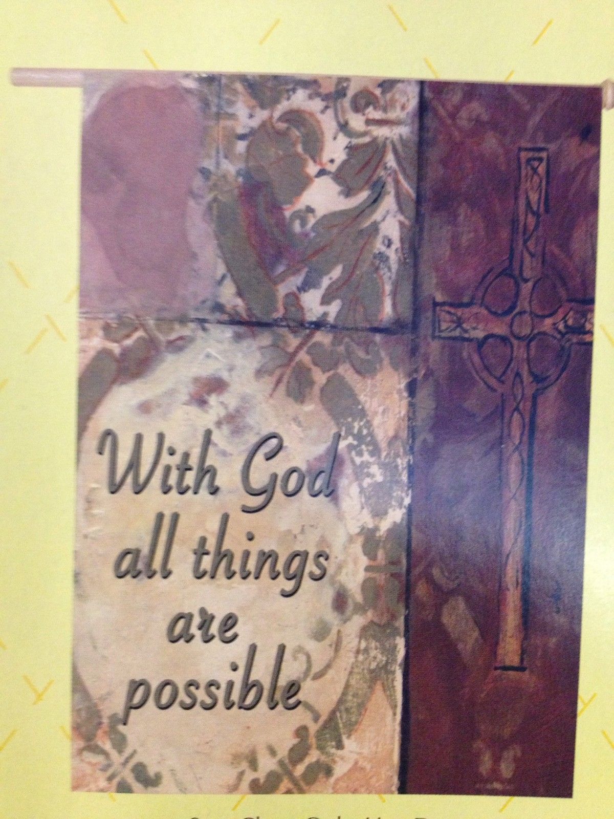 With God All Things Are Possible Garden Flag,  #c70042