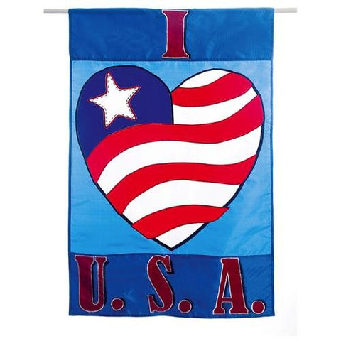 I Love U.S.A Garden Flag,  #161244
