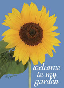 Welcome Sunflowers House Flag, #71374