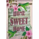 Home Sweet Home Hummingbirds House Flag, #131128B